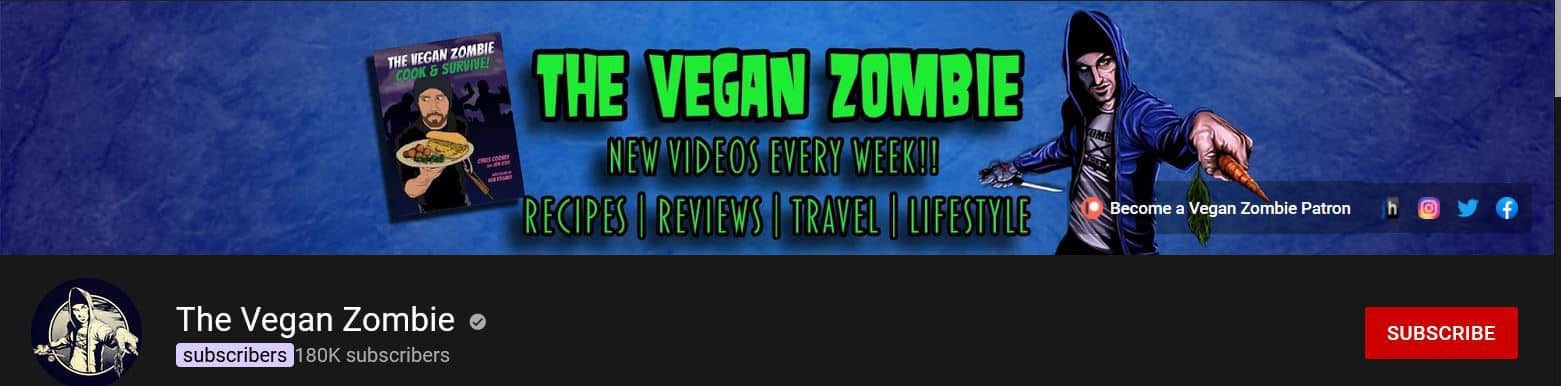 The Vegan Zombie أفضل قنوات النباتية