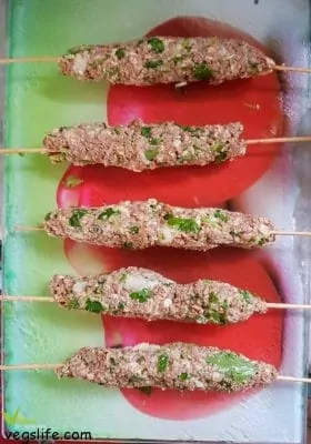 Soy kebab on skewers