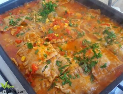 طريقة تحضير الرافيولي النباتي بحشوة التوفو